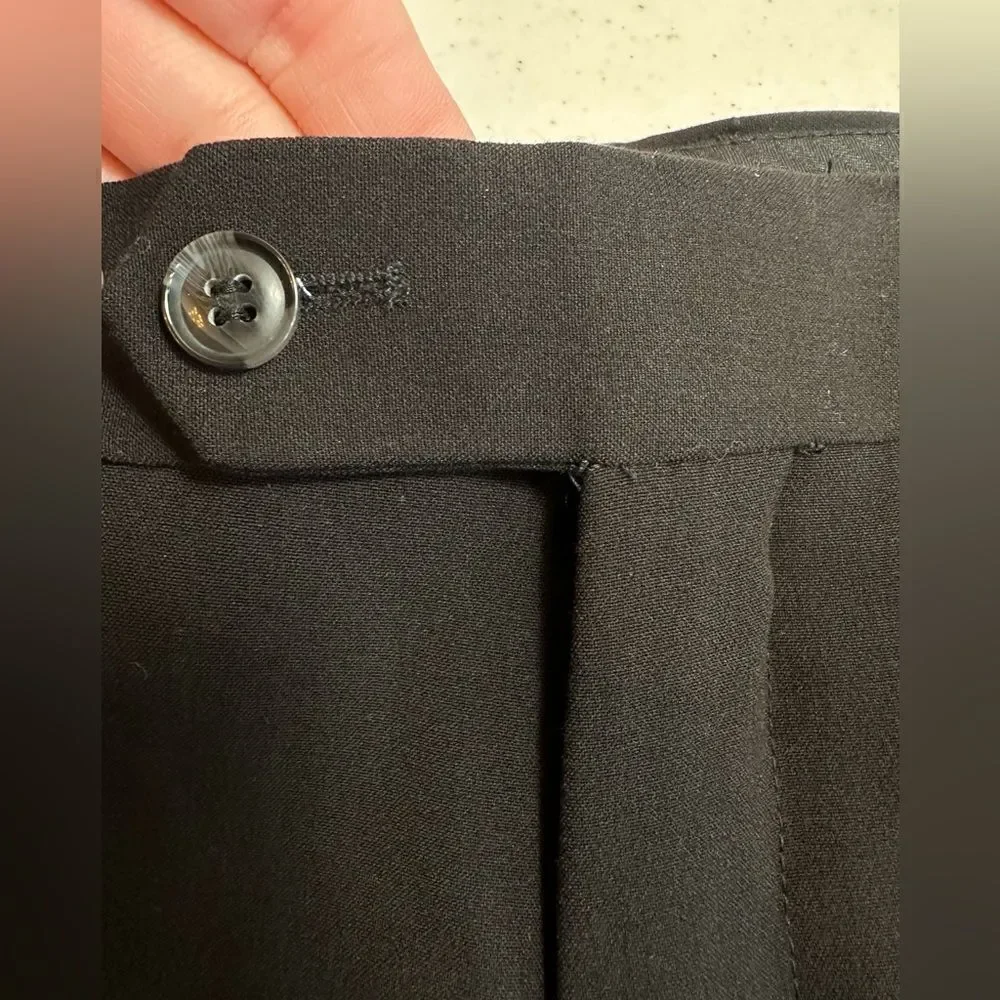 NEW Men's 37W x 34L Ultra Slim Fit Black Dress Pants Slacks Narrow Flat Front